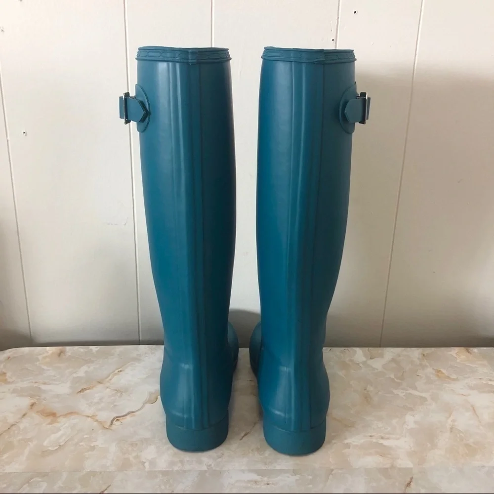 Hunter Teal Blue Rain Boots